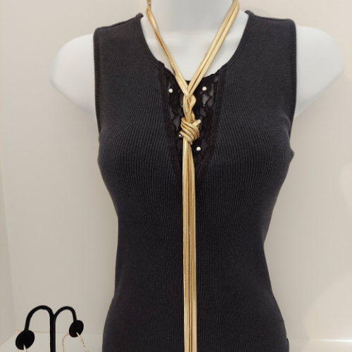 Thalia Sodi Golden Knotted Necklace